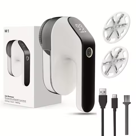 Fabric Shaver USB Rechargeable Pellet Fabric Shaver 3 Speeds LED Electric Display Lint Remover Porta
