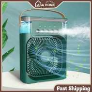 CASA Portable USB Fan Air Cooling Fan Aircond Humidifier Purifier Mist Cooler with 7 LED Light Kipas Penyejuk Mini Meja