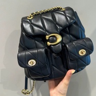 C0A ** Original Label 1: 1 2024 New Style Quilted Sheepskin Backpack Classic Diamond Drawstring Smal