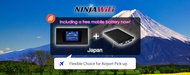 Unlimited 4G LTE WiFi (Japan Airport Pickup) with Free Power Bank