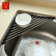 Rak Pinggan Sink Dapur Lipat Segitiga – Triangle Dish Rack Sink Corner Foldable Drain Rack