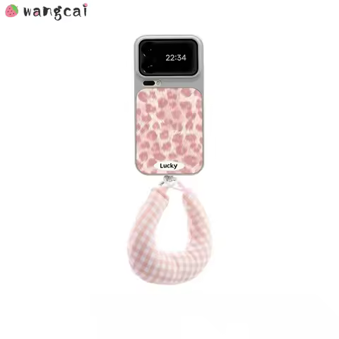 U‑Shape Wrist Strap Leopard Phone Case For OPPO A6 A6T A6X A5 A5X A3 A3S Pro Plus A2X A1X A1 Pro 5G