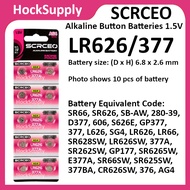 SCRCEO AG4 LR626 377 LR66 Alkaline Button Battery 1.5V