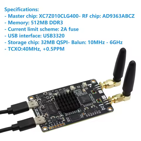 70MHz-6GHz Zynq7010 series AD9363 SDR XC7Z010CLG400+AD9363ABCZ Software Defined Radio Development Bo