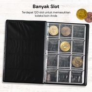 World Coin Stock 120 Slot Coin Collection Album Wallet - Black