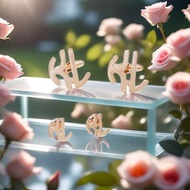 客製化字母 Monogram情侶專屬標誌 - 耳環 + 袖扣 (客製化禮物)