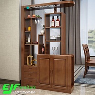 Bufet Partisi Penyekat Ruangan Minimalis Modern Kayu Jati Desain Terbaru Jepara