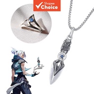 Game Valorant Necklace Jett Sage Cosplay Unisex Blade Storm Knife Pendant Fashion Cosplay Accessorie