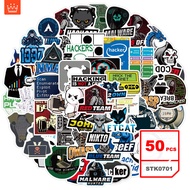 Hacker Stickers Set Cartoon Graffiti Sticker Waterproof Decals for Kids, 50pcs