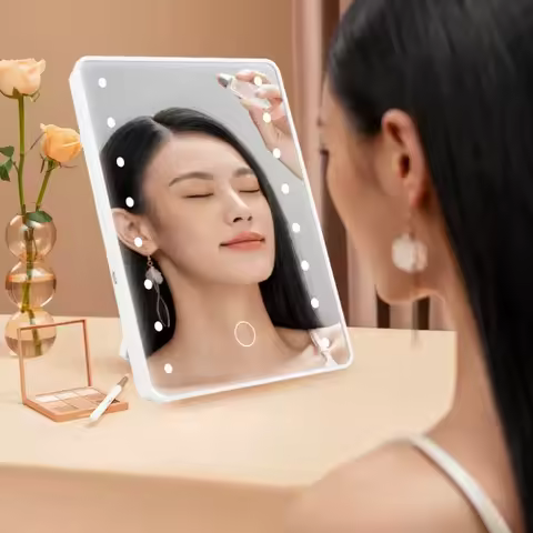 Led Vanity Mirror Intelligent Adjustable Monochrom/3color Light Vanity Mirror Desktop Fill Light Mir