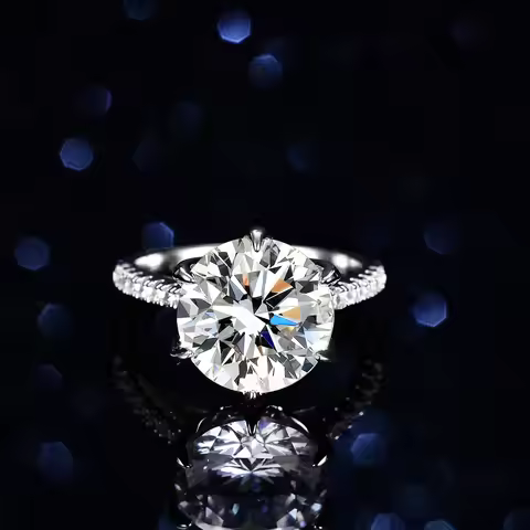 Classic 18K Real Platinum PT950 Ring 5 Carat Moissanite Ring Women’s Ring Dove Egg Wedding Ring wedd