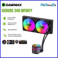 GameMax Iceburg 240mm ARGB CPU Liquid Cooler, AIO Cooler 240mm CPU Water Cooler For Intel & AMD