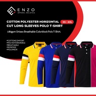 ENZO APPAREL Horizontal Cut Polo Shirt Unisex 180gsm Adult Plain Cotton Polyester Breathable Comfort