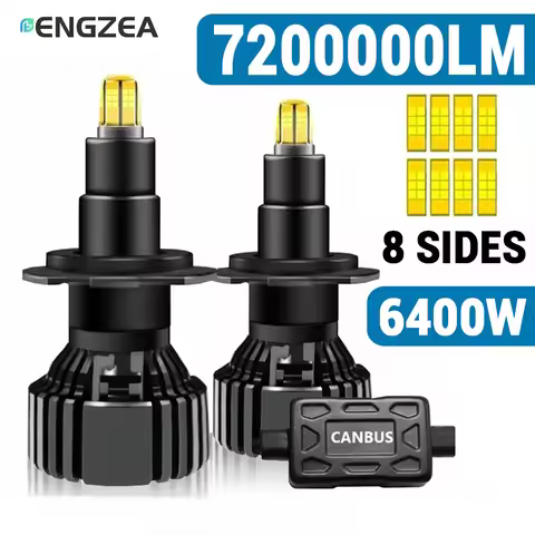 ENGZEA H7 LED H4 H11 7200000LM 6400W Headlight Bulb Canbus Car LED H8 HB4 HB3 9005 9006 D1S D2S H1 L