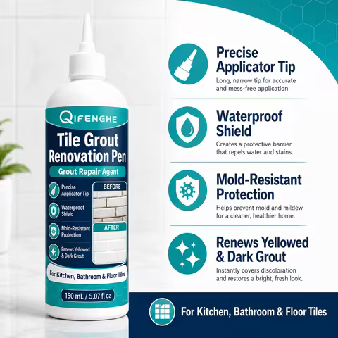 Tile Grout Renewal Pen 150ml, Waterproof Anti-Mold Grout Sealer Marker, Tile Joint Whitener Restorer