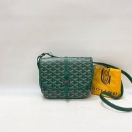 店鋪描述：Goyard Belvedere 綠色Y字老花Goyardine 小號郵差包