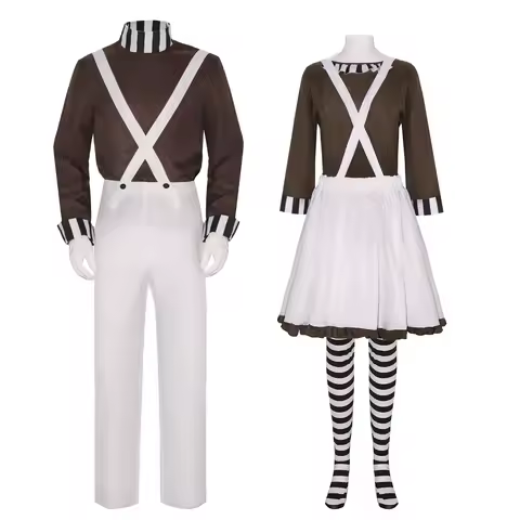 Charlie Chocolate Factory Oompa Loompa Cosplay Costume Chocolate Figurine Clown Series for Women Men