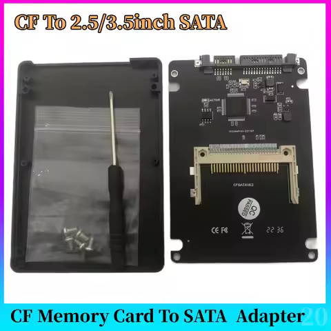 CF 50Pin To 2.5 SATA 22Pin Hard Drive Converter Support CF I CF II CF To 2.5/3.5inch SATA Adapter Co
