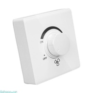 Zebeaa Stepless Adjustment Wall Fan Speed Control Panel 86 Type Fan Speed Regulator