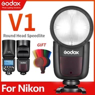 Godox V1 Speedlight V1N TTL HSS 1/8000s Li-ion Battery Speedlite Flash With Gift Round Filter for Ni