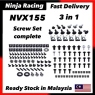 NVX Body Cover Screw Full Set Skru Handle Complete Nut Bolt Frame Leg Shield Yamaha Aerox NVX 155 NVX155 Aerox155