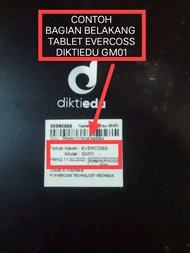 Touchscreen toskrin tablet EVERCOSS DIKTIEDU GM01