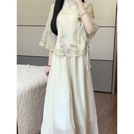WITH REAL PHOTOS vintage boho Chinese costume, tea ceremony outfit