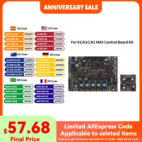 For K1/K1C/K1 MAX 3D Printer Upgrade Control Board Kit With TMC2209/TMC5160 3D Printer Control Board