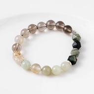 貔貅 | 金髮晶 茶水晶 和田玉 綠閃石 | 男款水晶手鍊