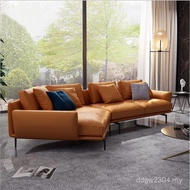 Corner Down Head Concubine Style Genuine Leather Sofa Italian Extreme Cowhide Combination Sofa Simpl