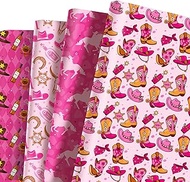 littkeef cliaet East Wrapping Paper Set - 12 Sheets Easter Gift Wrapping Paper 4 Design Bunny and Sp