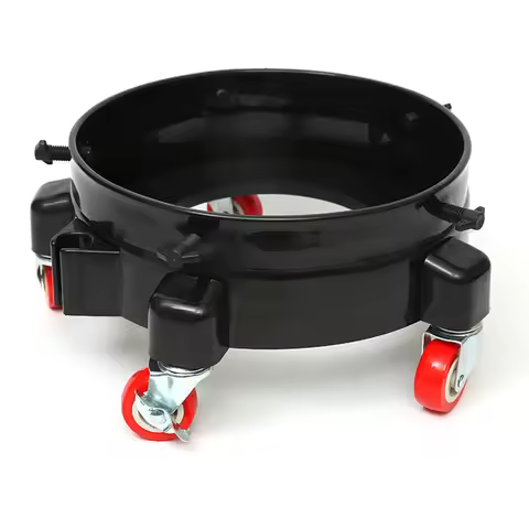 Rolling Bucket Dolly for Car Washing, Easy Push Drum Dolly with 5 Swivel Casters