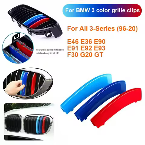 ABS Racing Grill Clips FOR BMW Series 3 GT E36 G20 E90 E91 E92 E93 F30 F34 E46 1996-2020 M Performan
