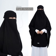 Elara | Khimar Adna Nonpad Set - Jetblack