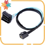 High-Speed Mini SAS HD 12G SFF8643 to 4 SAS 29-Pin SFF8482 Cable Connectors with 15-Pin SATA Power A