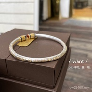 Opening Auspicious Words Xishun 999.9 Silver Bracelet Pure Silver Drawing Gold Safe Silver Bracelet 