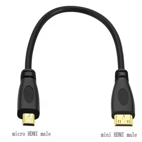 Micro HDMI Mini HDMI-compatible To Micro HDMI-compatible Connection Cable HD Video Mini HD Conversio