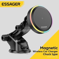 Essager 15W Magnetic wireless charger car phone mount Super magnetic adsorption smart fan cooling 36
