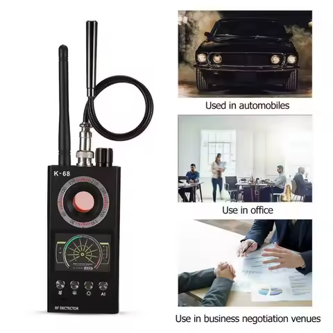 K68 Multi-function Anti-spy Detector Camera GSM Audio Bug Finder GPS Signal Lens RF Tracker Detect W