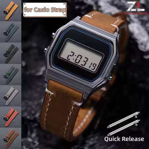Cowhide Genuine Leather Watchband 18/19/20/21/22/24mmStrap for CASIO for F91W W-800H SGW400 F105 A15