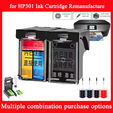 for HP301 Ink Cartridge Remanufactured 301xl For HP Deskjet 1000 1010 1011 1012 1050 1051 1055 1056 