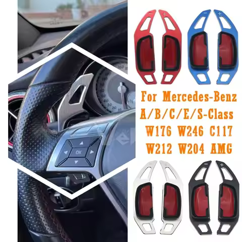 For Mercedes Benz A B C E ML GL GLA SL SLK Class W176 W246 C117 W212 W204 AMG Steering Wheel Shifter