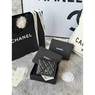CHANEL New Product Half-Fold Short Wallet Arrives Lambskin Made Inner Coin Pocket Such Wallet Super 