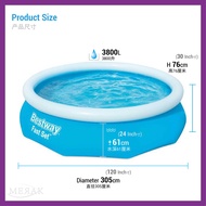 BESTWAY Large Swimming Pool Children Family Inflatable Paddling Pool Kolam Renang Mainan Budak (5726
