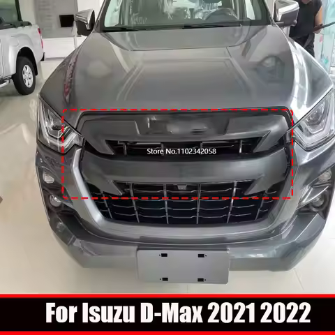 For Isuzu D-MAX DMAX 2021 2022 2023 ABS BLACK Front Grille Grill Hood Decoration Cover front mesh Tr