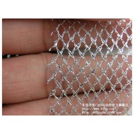 Special silver Feel Soft Polyester Mesh Grid silver Mesh Fabric Mesh Fabric silver Diamond-shaped Sq