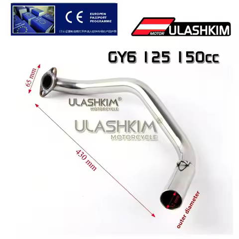 GY6 125 150cc Scooter motorcycle exhaust muffler contact pipe ,GY6 motorbike modified contact pipe 1