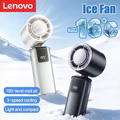 Lenovo Handheld Refrigeration Folding Fan USB Mini Portable Charging 199 Speed High-speed Small Fan