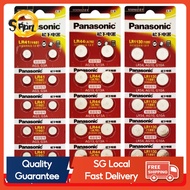 SG Panasonic LR41 LR44 LR1130 189 192 A76 AG3 G3A AG13 G13A LR54 AG10 G10A Button Cell Battery