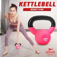 SPEEDS Kettlebell Dumbbell 4kg Vinyl Gym & Fitness Dumbbell Equipment Original Import 012-8